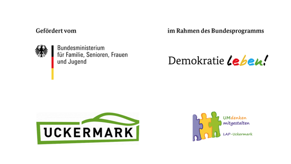 Logos der fördernden Stellen für die Uckermark